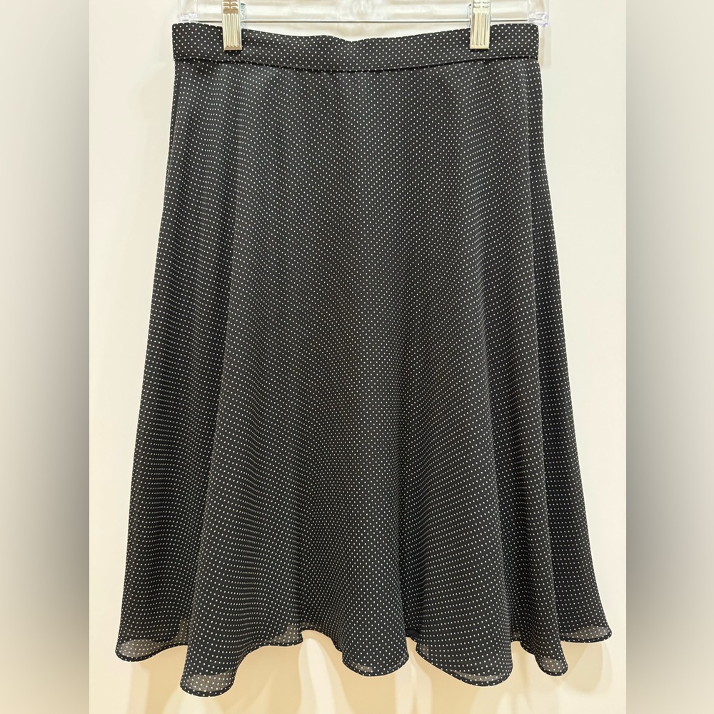 Vintage Black & White Polka Dot Skirt Size 8